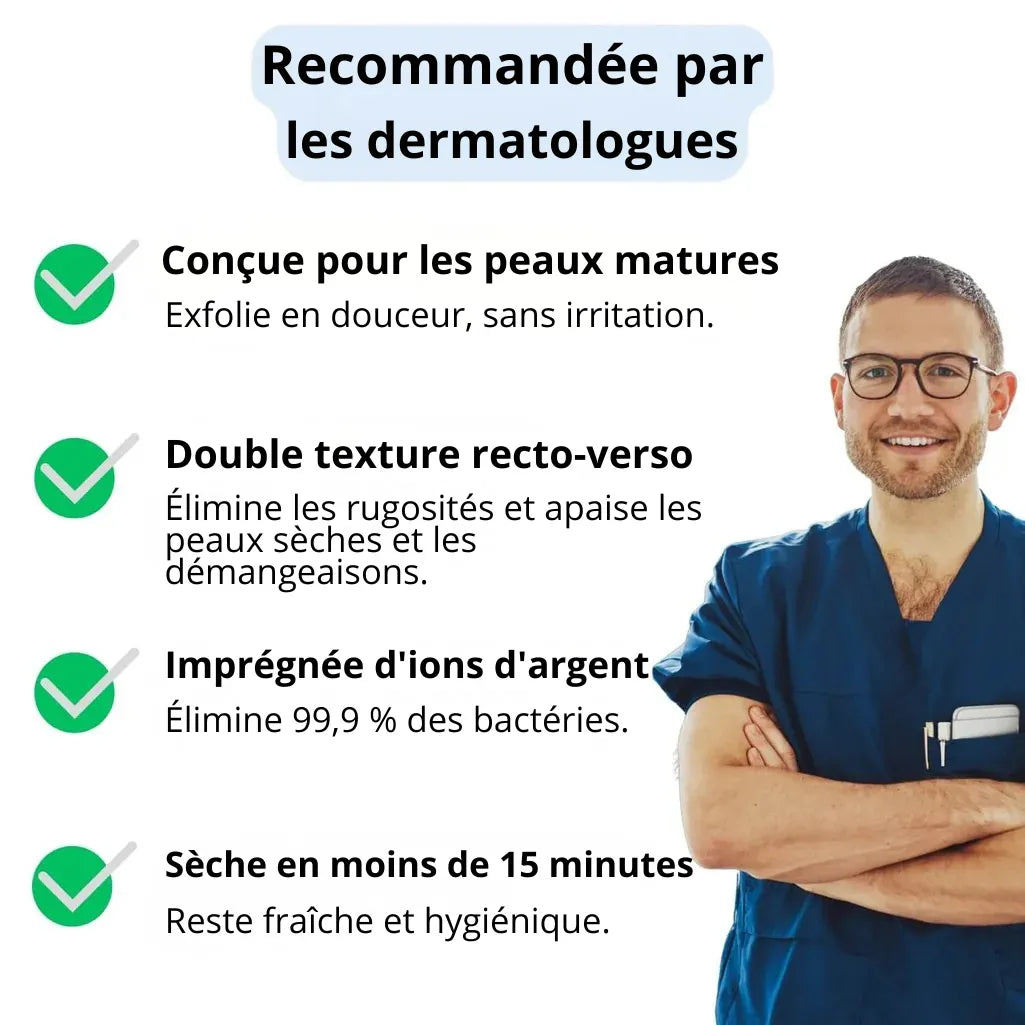 Blissalo™ – Serviette de Douche Exfoliante Antibactérienne